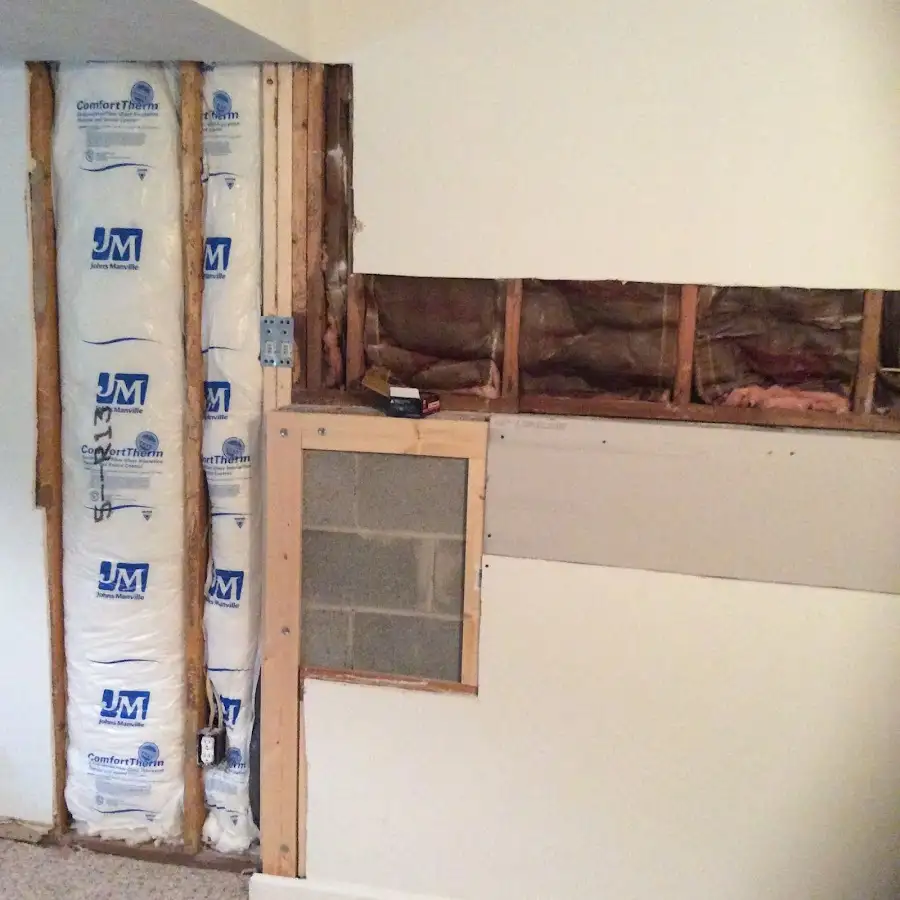 Wall insulation replacement during Contents Cleaning & Restoration in Palmerton